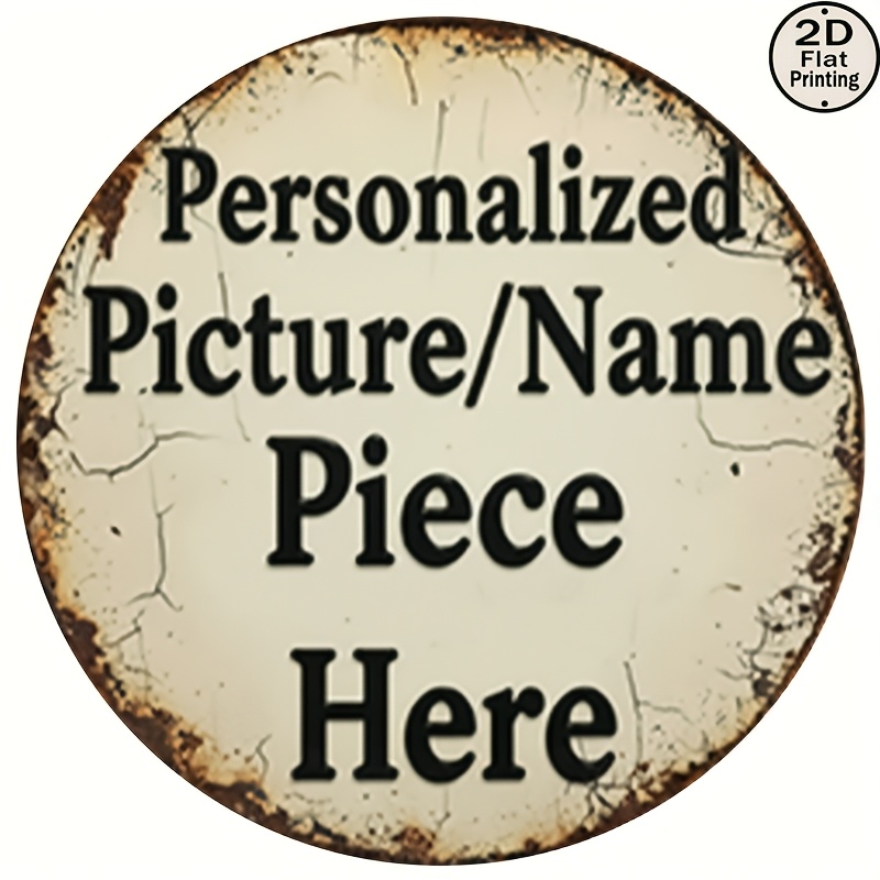 Vintage Collectible Plates - Letrero de Pared Redondo de Metal