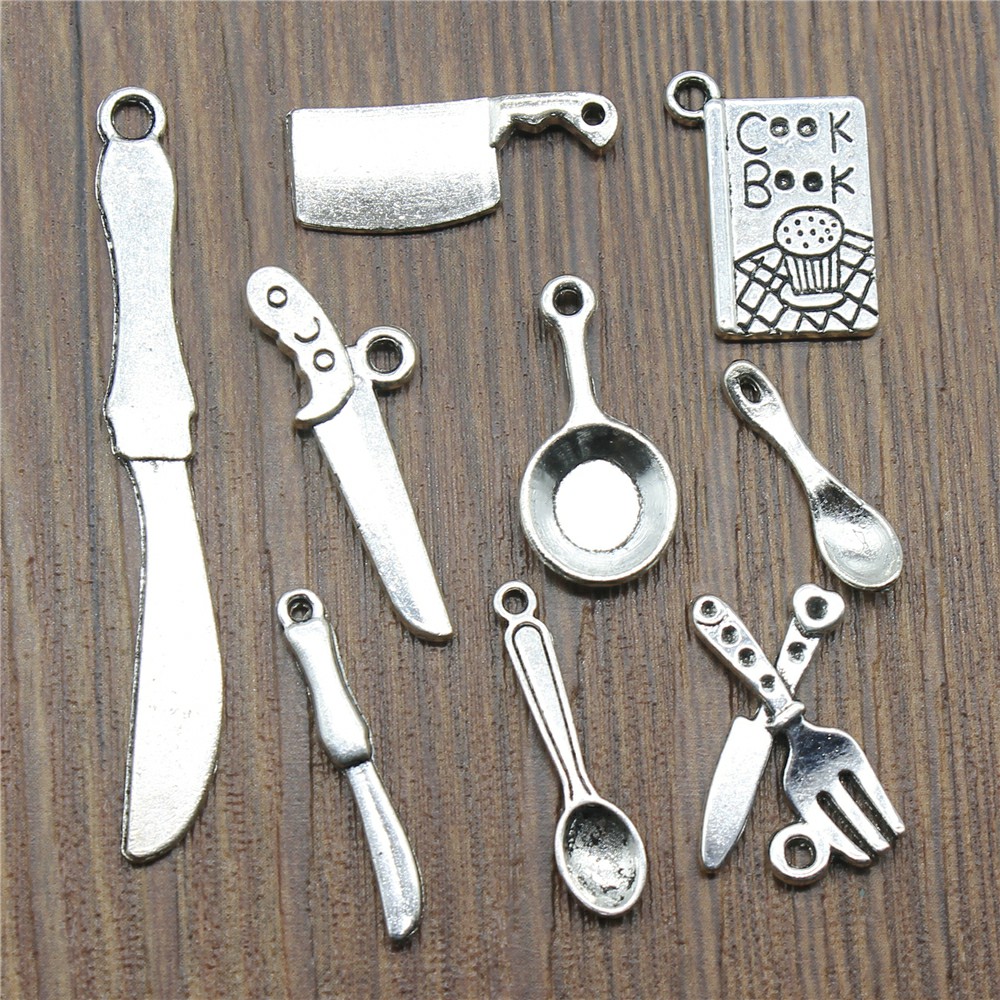 Vintage Collectible Spoons - 20 piezas dijes de utensilios de